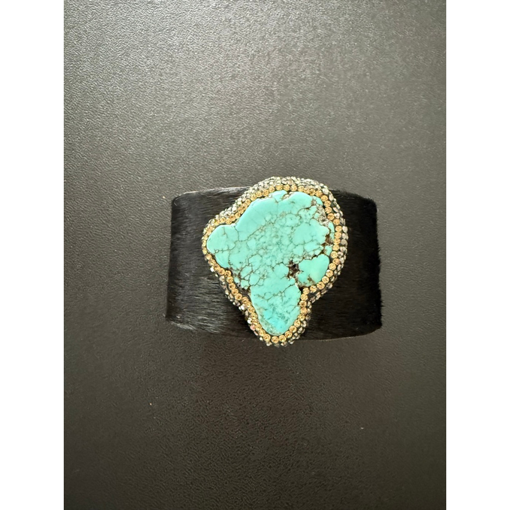 Women's Elisabeth Pohle Designs Cuff Bracelet Howlite Black One Size